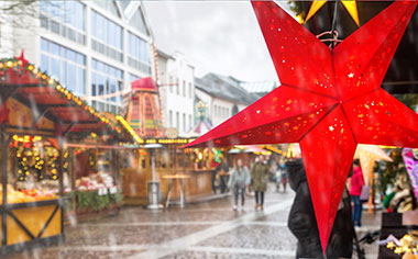 Numerous stalls at Bonn Christmas Market